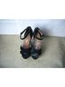 Jeffrey Campbell 100% Suede Graphic Black White Sandals Size 7 1/2 - photo 8