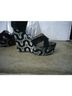Jeffrey Campbell 100% Suede Graphic Black White Sandals Size 7 1/2 - photo 11
