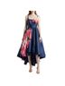 Hutch 100% Polyester Floral Pink Orange Blue Cocktail Dress Size 2 - photo 1