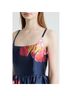 Hutch 100% Polyester Floral Pink Orange Blue Cocktail Dress Size 2 - photo 3