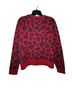Kinross 100% Cashmere Animal Print Leopard Print Red Black Purple Cashmere Pullover Sweater Size L - photo 2