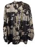 Umgee 100% Polyester Tie-dye Black Gray Long Sleeve Button-Down Shirt Size S - photo 2