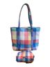 Vera Bradley 100% Cotton Plaid Blue Pink White Tote One size - photo 2
