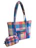 Vera Bradley 100% Cotton Plaid Blue Pink White Tote One size - photo 1