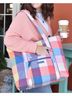 Vera Bradley 100% Cotton Plaid Blue Pink White Tote One size - photo 4