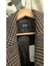 Gap 65% Polyester 31% Wool 4% Other 100% Polyester Plaid Brown Gray Blazer Size M - photo 3