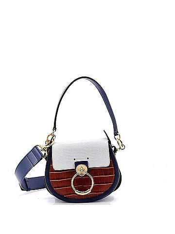 Chloé Tess Bag Crocodile and Lizard Embossed Leather Small (view 1)