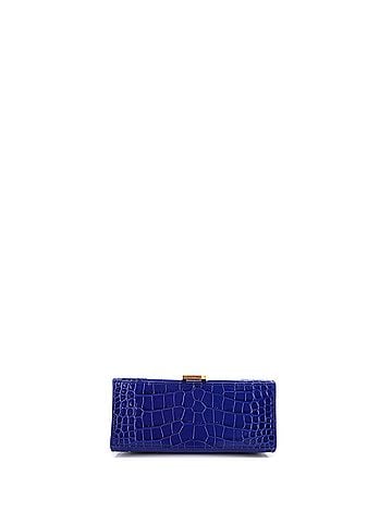 Balenciaga Hourglass Top Handle Bag Crocodile Embossed Leather Small (view 2)