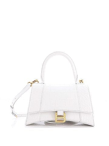 Balenciaga Hourglass Top Handle Bag Crocodile Embossed Leather Small (view 1)