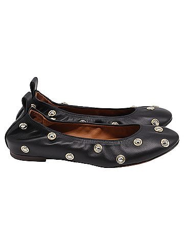 Lanvin Lanvin Studs Ballerina Flats in Black Leather (view 1)