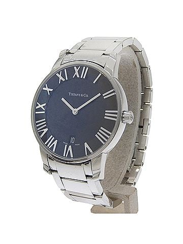 Tiffany & Co. Tiffany & Co. Atlas Dome Watch Z1800.11.10A00A Stainless Steel Quartz Analog Black Dial Men's (view 2)