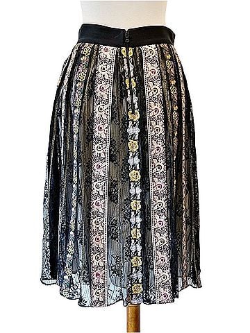 Alice + Olivia Birdie Embroidered Midi Formal Skirt (view 2)