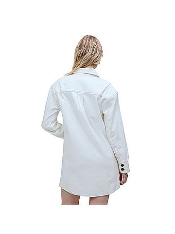 Madewell Denim Oversized Mini Shirtdress Casual Dress (view 2)