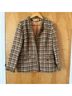 Pendleton 100% Wool Houndstooth Brown Tan Blazer Size L - photo 3