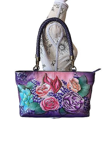 Anuschka Floral Leather Shoulder Bag (view 1)