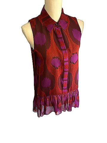Diane von Furstenberg Sleeveless Silk Top (view 1)