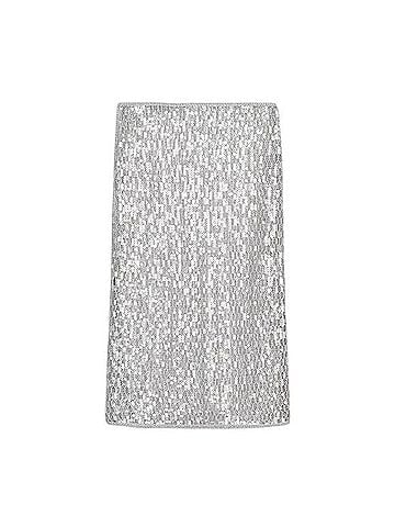 Zara ZW Collection Sequin Midi Skirt Casual Skirt (view 1)