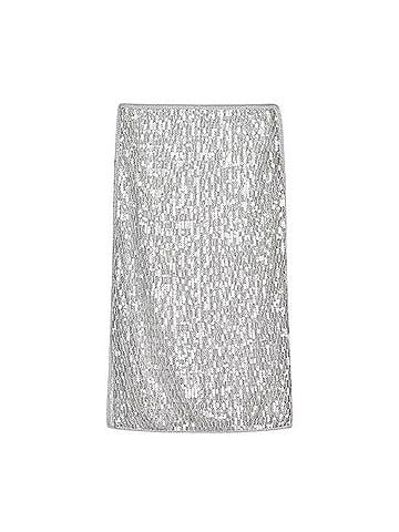 Zara ZW Collection Sequin Midi Skirt Casual Skirt (view 2)