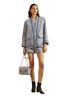 Sandro Checkered-gingham Tweed Blue White Blazer Size IT42 - photo 2