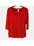 Chico's Solid Red Pullover Sweater Size L - photo 3