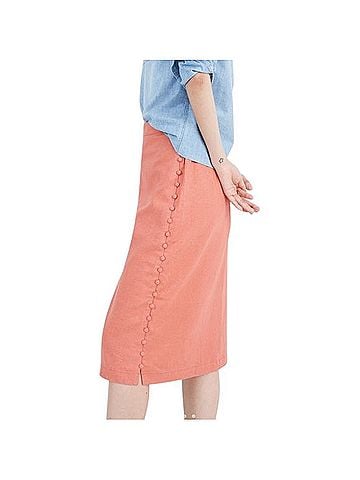Madewell Button Slit Casual Skirt (view 1)
