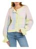 LoveShackFancy Checkered-gingham Multi Color Wool Cardigan Size XS - photo 1