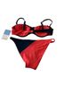 Flagpole Color Block Blue Pink Two Piece Swimsuit Size XL - photo 2