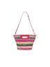 Maje 100% Raffia Stripes Pink Bucket Bag One size - photo 1