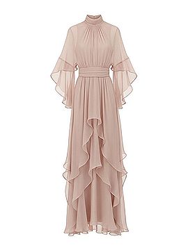 long sleeve deep v dress Hayden Long Sleeve Plunge Maxi Dress / Wine | MESHKI