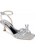 Badgley Mischka 100% Leather Silver Heels Size 7 1/2 - photo 3