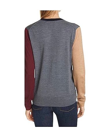 Tory Burch Madeleine Colorblock Wool Cardigan (view 2)