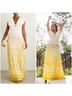 Aje. 100% Polyester Ombre Yellow White Ivory Casual Dress Size 6 - photo 11