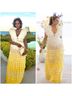Aje. 100% Polyester Ombre Yellow White Ivory Casual Dress Size 6 - photo 5