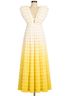 Aje. 100% Polyester Ombre Yellow White Ivory Casual Dress Size 6 - photo 1