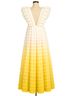 Aje. 100% Polyester Ombre Yellow White Ivory Casual Dress Size 6 - photo 2
