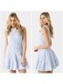 SIMKHAI 70% Polyester 30% Nylon 100% Polyester Solid Stripes Blue Cocktail Dress Size 14 - photo 6