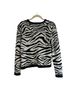 Alice + Olivia Zebra Print Black White Pullover Sweater Size L - photo 2