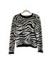Alice + Olivia Zebra Print Black White Pullover Sweater Size L - photo 1