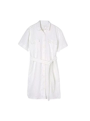 Trenery Linen Tie Button-Front Utility Dress Casual Dress (view 1)