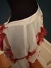 Roller Rabbit 100% Cotton Solid White Red 3/4 Sleeve Blouse Size S - photo 4