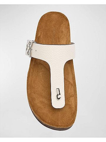 Tory Burch Women's Mellow Croc Embossed Thong Sandals (view 2)
