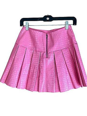 Alice + Olivia Emilie Faux Leather Skirt (view 2)