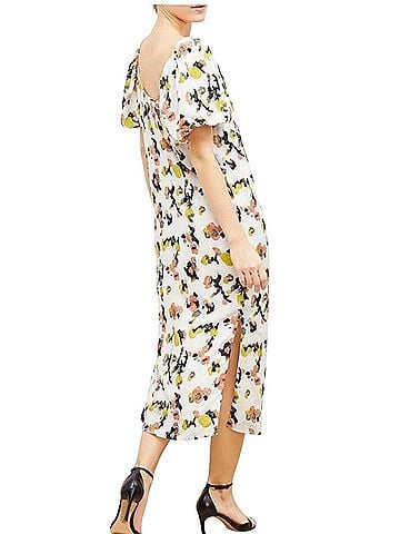 MM. LaFleur The Gali Meadow Print Midi Casual Dress (view 2)