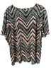 Alfred Dunner 100% Polyester Chevron-herringbone Multi Color Short Sleeve Blouse Size XL - photo 2