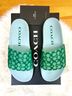 Coach Solid Green Blue Sandals Size 8 - photo 8