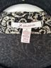 JM Collection Floral Black Gold Tan Long Sleeve Top Size XL - photo 4