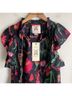 Figue 100% Silk Floral Multi Color Short Sleeve Blouse Size XS - photo 5