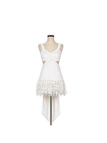 LoveShackFancy Anjanue Bow Bridal Cocktail Dress (view 1)