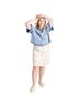 Future Collective Tie-dye Blue White Denim Skirt Size 26 - photo 1