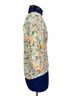 Astrid 100% Linen Floral Multi Color Green Yellow Short Sleeve Blouse Size M - photo 5